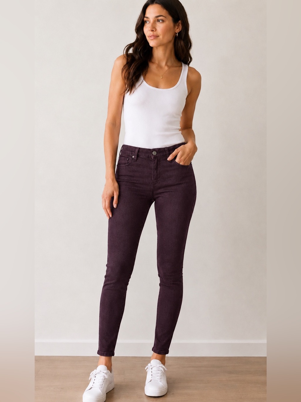 PAIGE Skinny Jeans in Plum Espresso